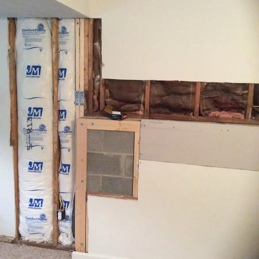 Wall insulation replacement during Contents Cleaning & Restoration in Downers Grove